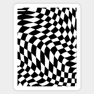 Warped Checkerboard Sticker